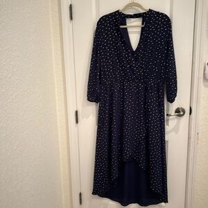 Laundry by Shelli Segal blue with gold dress size 16
